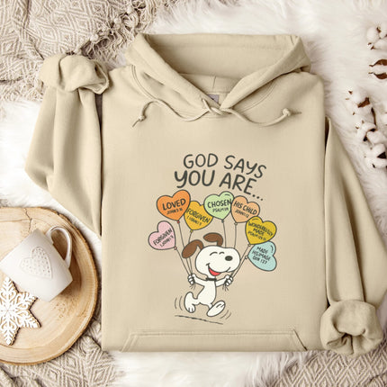 God says Gildan Hoodie
