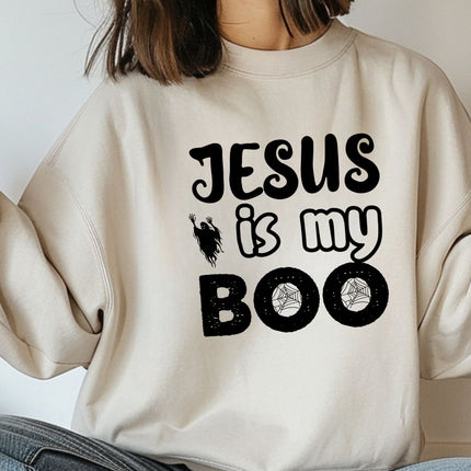 Jesus Is My Boo Sweatshirt - Christian Ghost Halloween Pullover