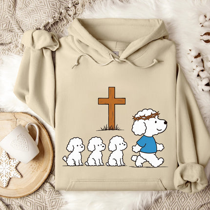 Marching in Faith Dogs Cute Gildan Hoodie