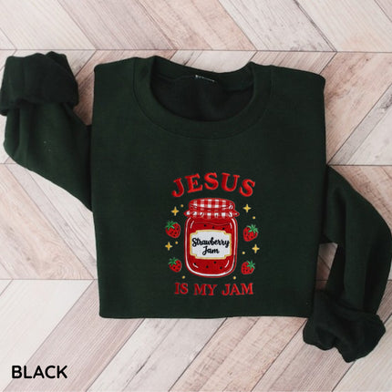 Jesus Is My Jam Embroidery Sweatshirt