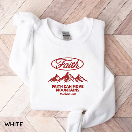 Faith Can Move Mountain Embroidery Sweatshirt
