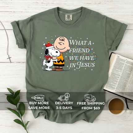 What a Friend We Have In Jesus Snoopy Comfort Color T-Shirt