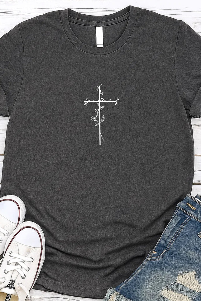 Comfort Colors Faithful Cross Graphic Tee