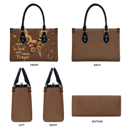 Believe In God Leather Handbag