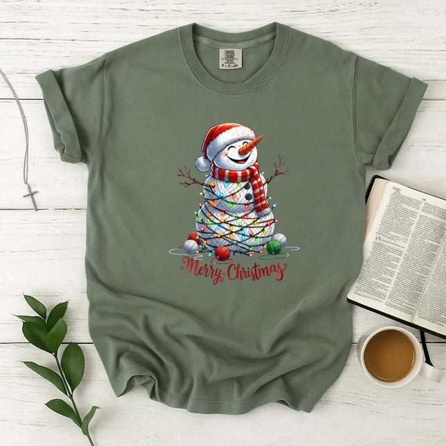 Comfort Colors Snowman Merry Christmas T-Shirt