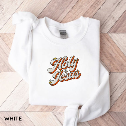 Holy is Jesus Embroidery Sweatshirt