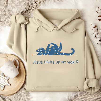 Jesus Lights Up My World Gildan Hoodie