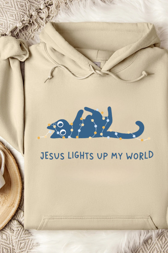 Jesus Lights Up My World Gildan Hoodie