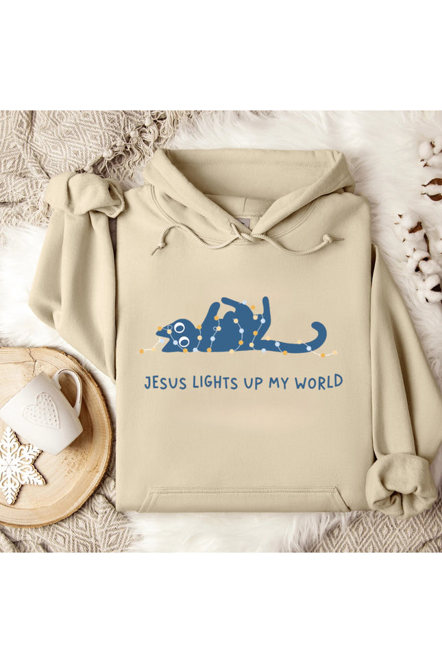 Jesus Lights Up My World Gildan Hoodie