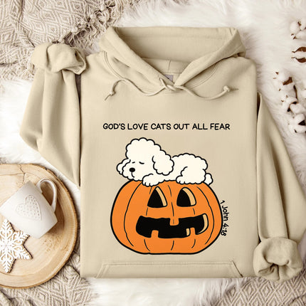 God's Love Cats Out All Fear Gildan Hoodie