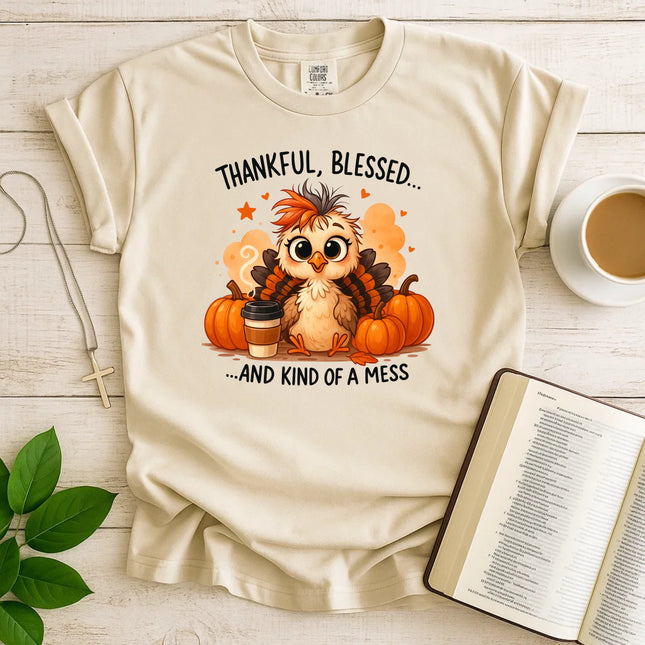 Comfort Colors Thankful and Blessed T-Shirt