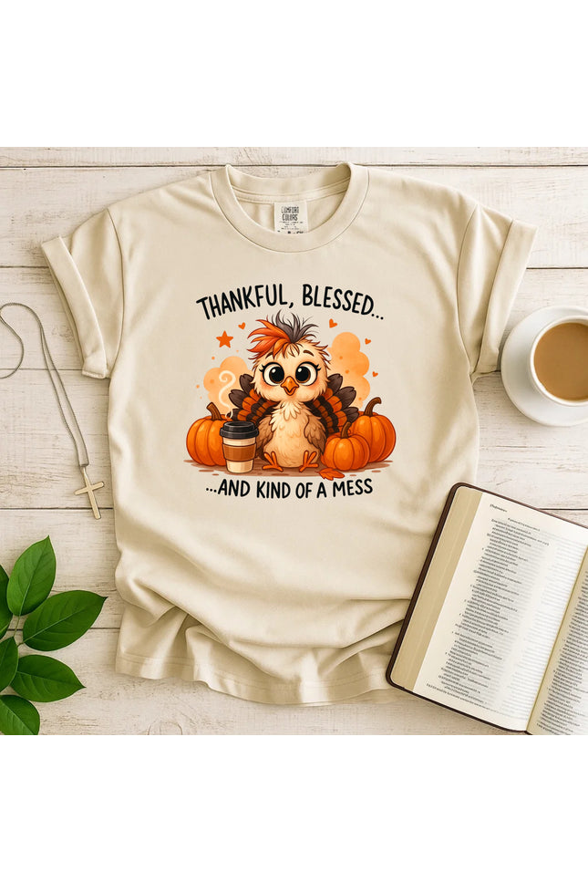 Comfort Colors Thankful and Blessed T-Shirt