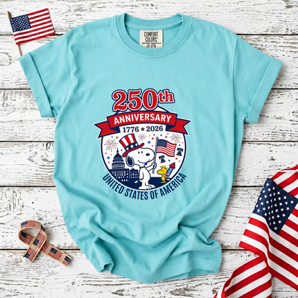 Comfort Colors 250th Anniversary United States of America Snoopy T-Shirt