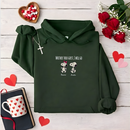 Whither Thou Goes I Will Go Embroidered Hoodie
