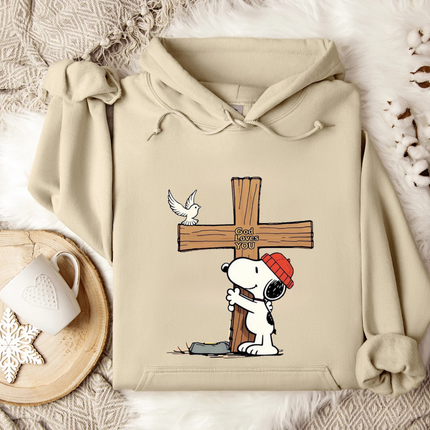 God Loves You Snoopy Hoodie