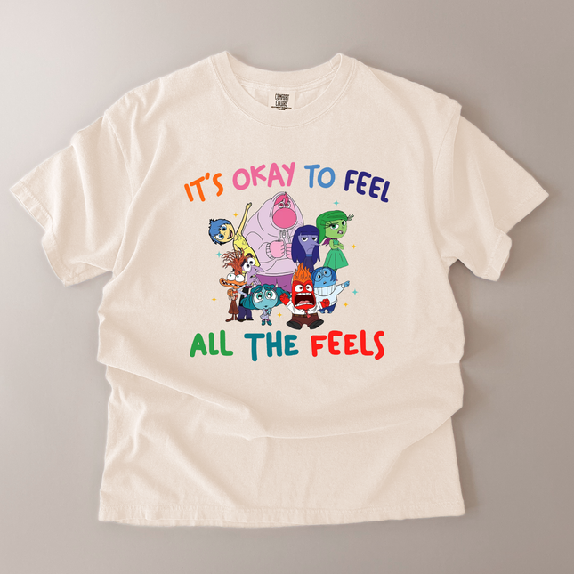 Comfort Colors It's Okay To Feel All The Feels Graphic T-Shirt