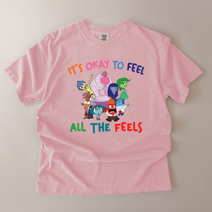Comfort Colors It's Okay To Feel All The Feels Graphic T-Shirt