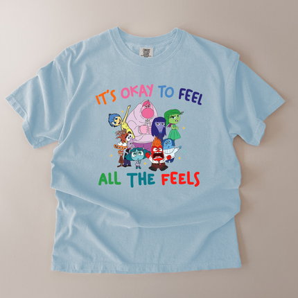 Comfort Colors It's Okay To Feel All The Feels Graphic T-Shirt