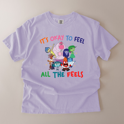 Comfort Colors It's Okay To Feel All The Feels Graphic T-Shirt
