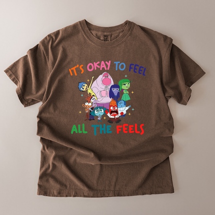 Comfort Colors It's Okay To Feel All The Feels Graphic T-Shirt