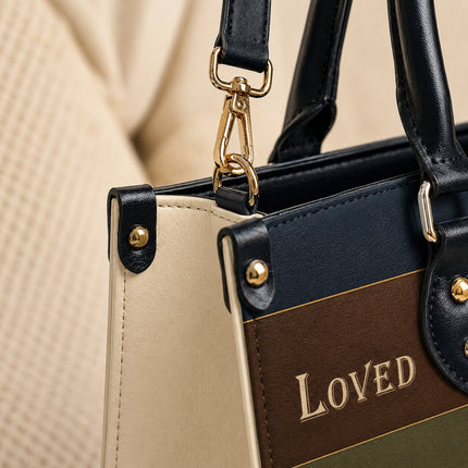 Personalized Loved Strong Worthy Enough Leather Handbag
