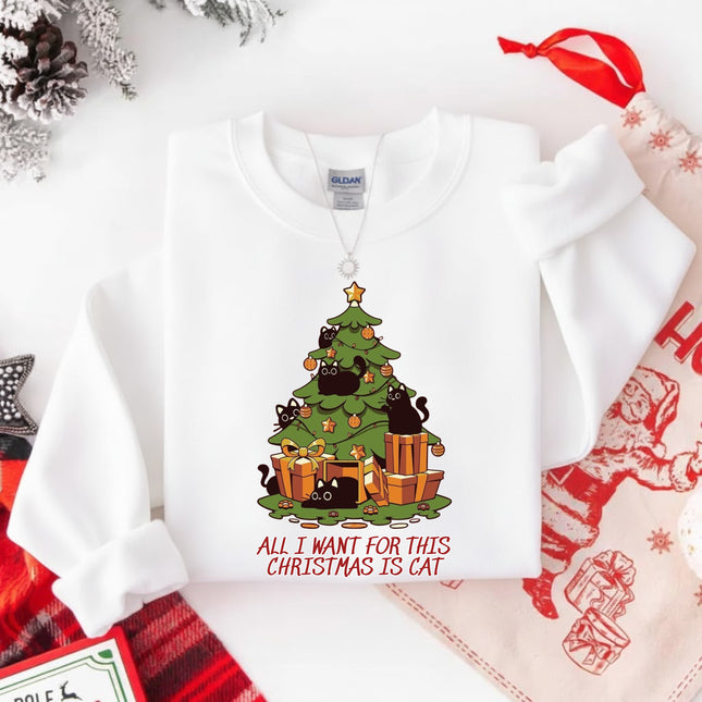 All I Want For This Christmas Is Cat Sweatshirt