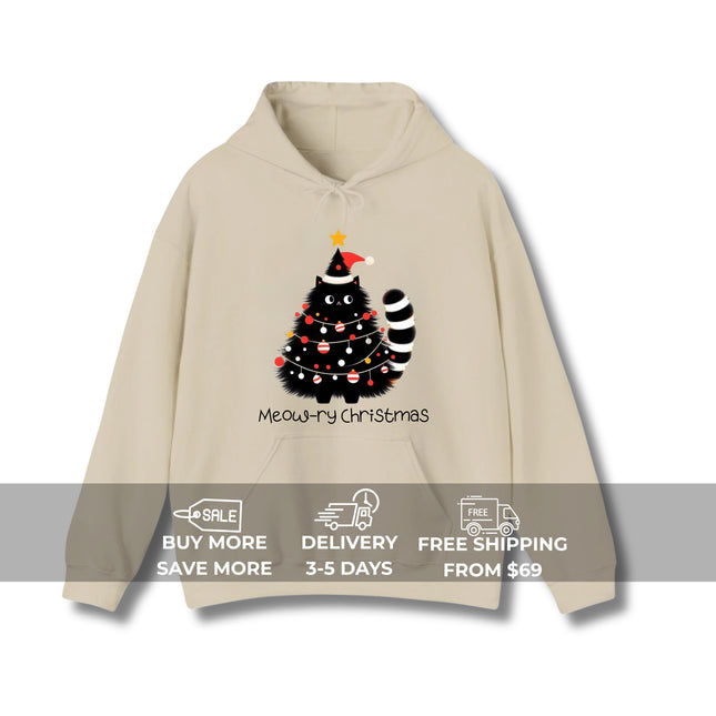 Meow-ry Christmas Hoodie