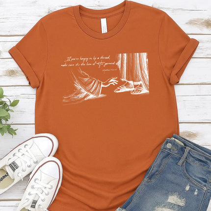 Comfort Colors Hem of His Garment Bible Verse Tee