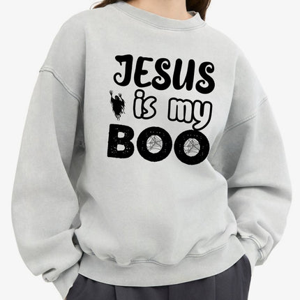 Jesus Is My Boo Sweatshirt - Christian Ghost Halloween Pullover