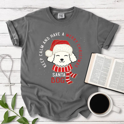 Comfort Colors Santa Dog T-Shirt