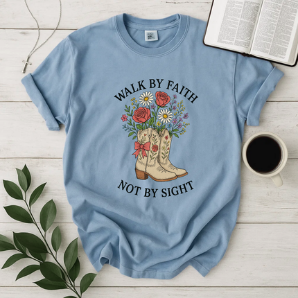 Walk by Faith, Not by Sight Floral T-shirt