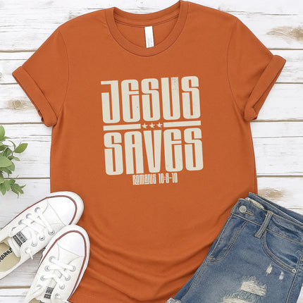 Comfort Colors “Jesus Saves” Christian Graphic T-Shirt