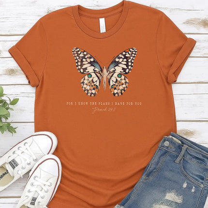 Comfort Colors Butterfly Jeremiah 29:11 Christian T-Shirt