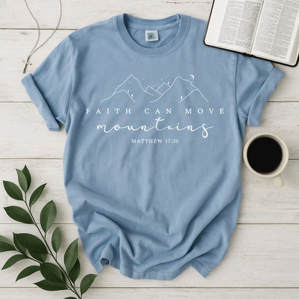 Comfort Colors Faith Can Move Mountains Christian T-Shirt