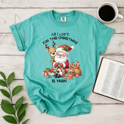 Comfort Colors Knitting Santa T-Shirt