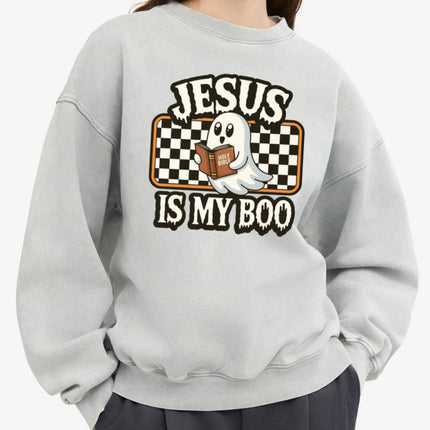 Christian Ghost Halloween Sweatshirt, Jesus Boo Pullover