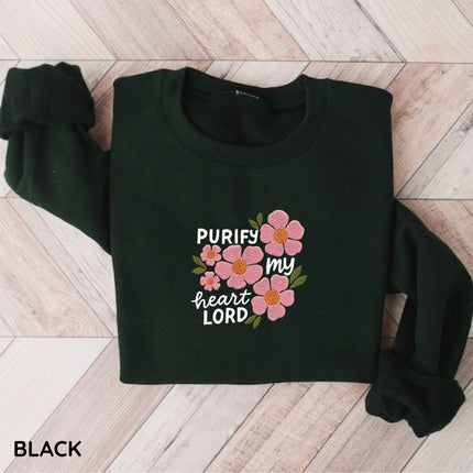 Furify My Heart Lord Embroidery Sweatshirt