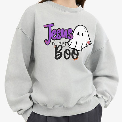 Jesus Is My Boo Sweatshirt - Funny Faith Graphic Crewneck