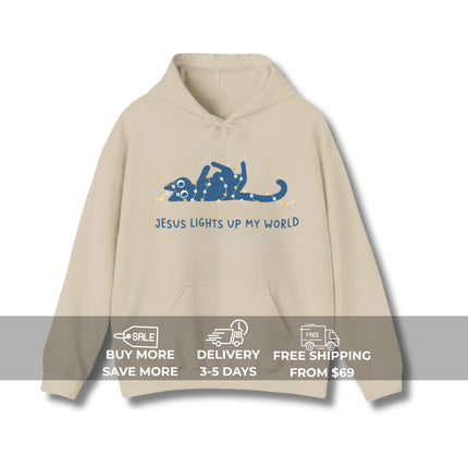 Jesus Lights Up My World Gildan Hoodie