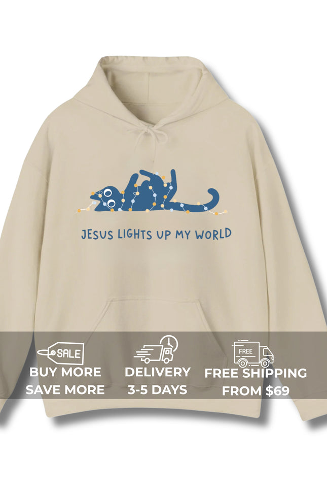 Jesus Lights Up My World Gildan Hoodie