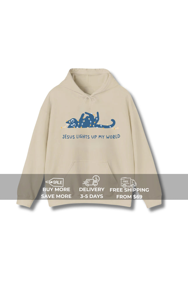 Jesus Lights Up My World Gildan Hoodie