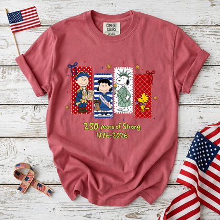 Comfort Colors 250 Years of Strong Historical Patriotic Friends T-Shirt