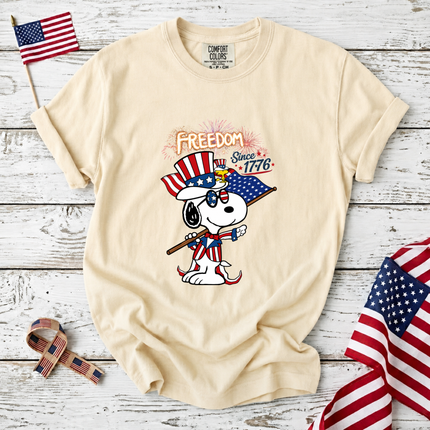 Comfort Colors Freedom Since 1776 Patriotic Snoopy Uncle Sam T-Shirt