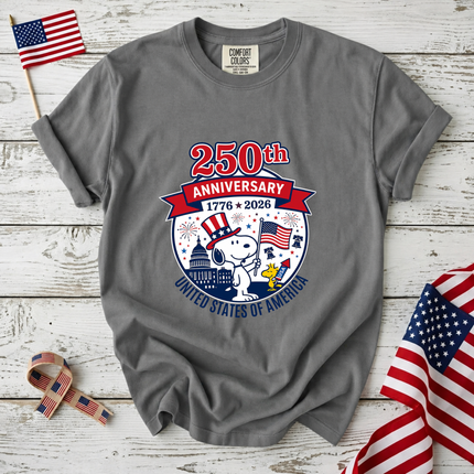 Comfort Colors 250th Anniversary United States of America Snoopy T-Shirt