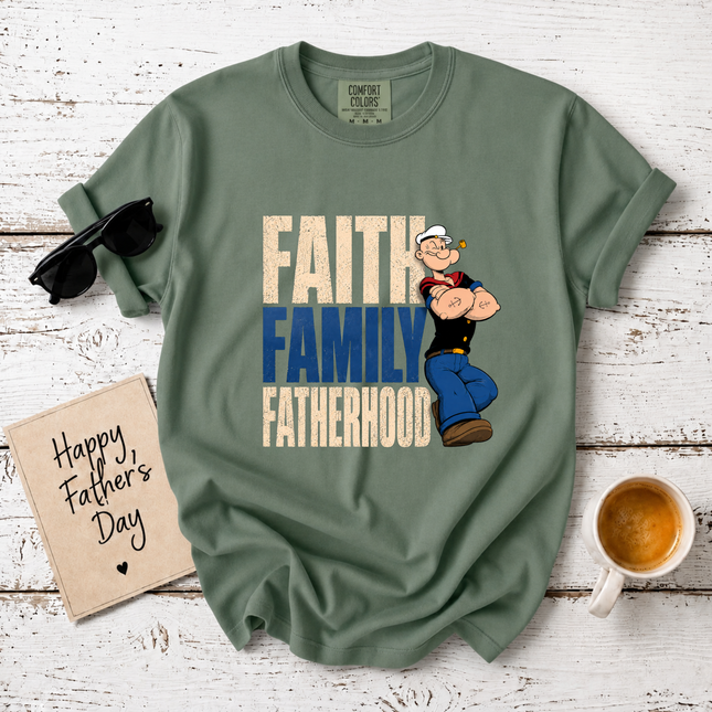 Comfort Colors Faith Family Fatherhood Vintage T-Shirt