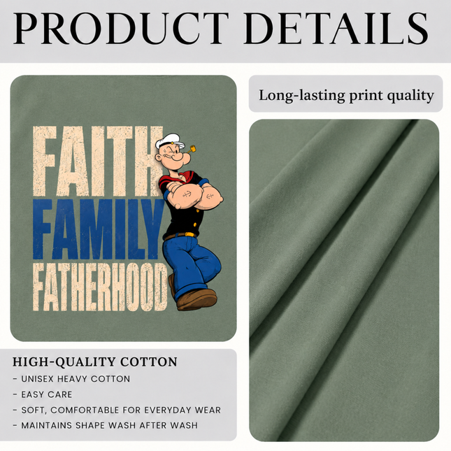 Comfort Colors Faith Family Fatherhood Vintage T-Shirt