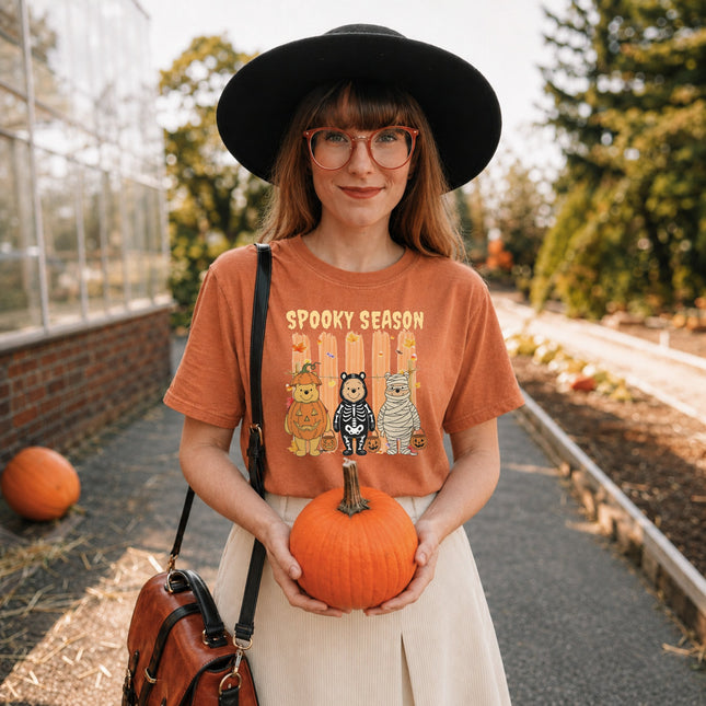 Comfort Colors Spooky Season Winnie The Pooh Costume T-shirt