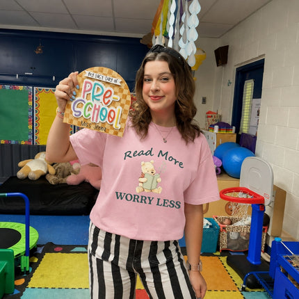 Comfort Colors Read More Worry Less Aesthetic T-shirt