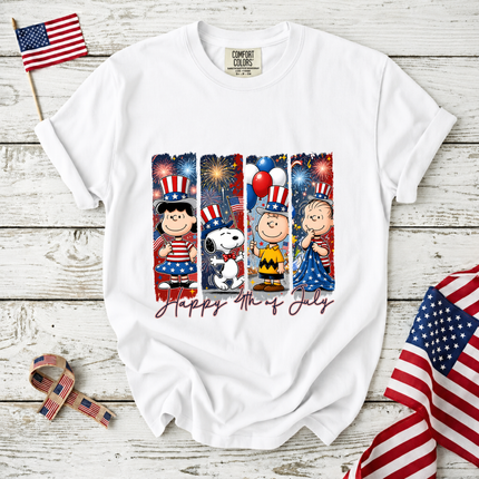 Comfort Colors Happy 4th of July Patriotic Friends T-Shirt
