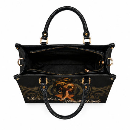 Christian Strength and Dignity Leather Handbag